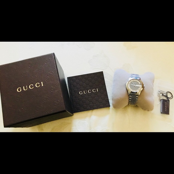 Gucci G Timeless Unisex Authentic Sterling Sliver - Picture 1 of 2